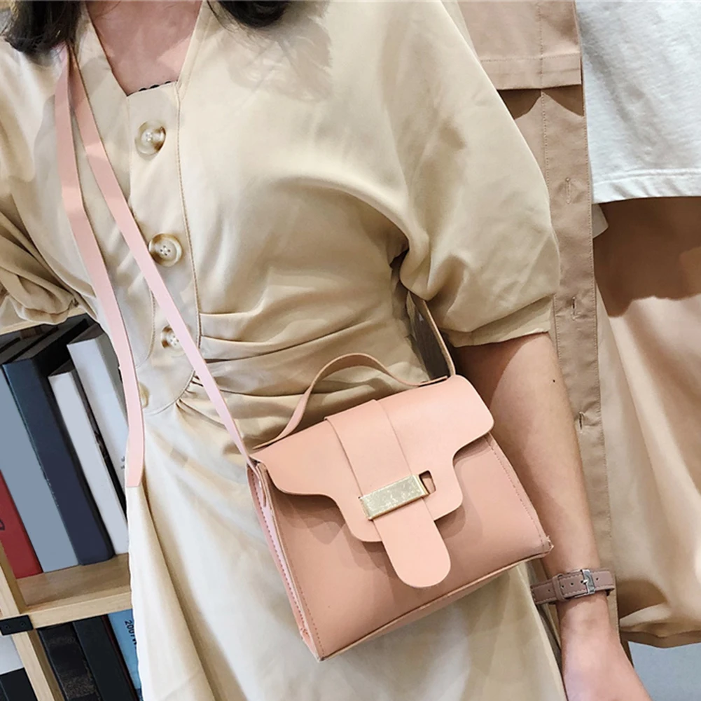 Женские сумки-мессенджеры из искусственной кожи, однотонные маленькие сумки через плечо, Классические брендовые дизайнерские сумки через ...