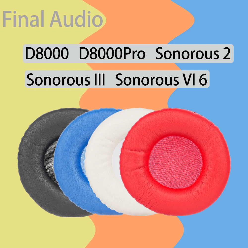 Фото Подушечки для наушников Final Audio D8000 Pro Sonorous 2 III 3 VI 6, сменные амбушюры для гарнитуры, кожаная пенопластовая сетка №1