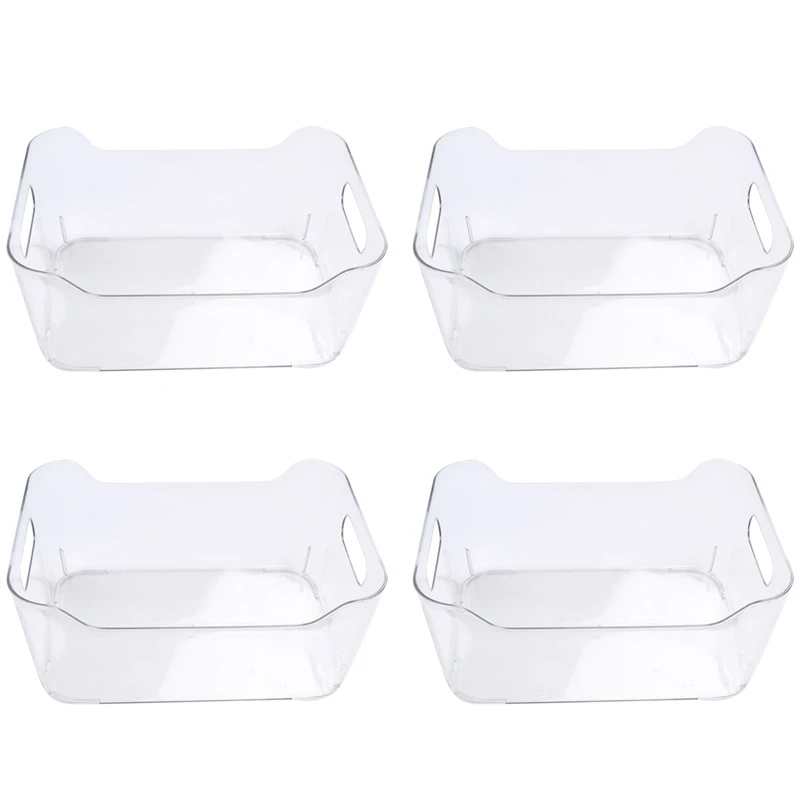 

4Pcs Refrigerator Organizer Bins Fridge Organizers And Storage Clear Plastic Storage Containers For Organizing Soda Can