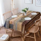 Винтажная скатерть с деревянной текстурой, водонепроницаемая скатерть для стола, кухонная Декоративная скатерть для кофейной кухни, праздничная скатерть для стола