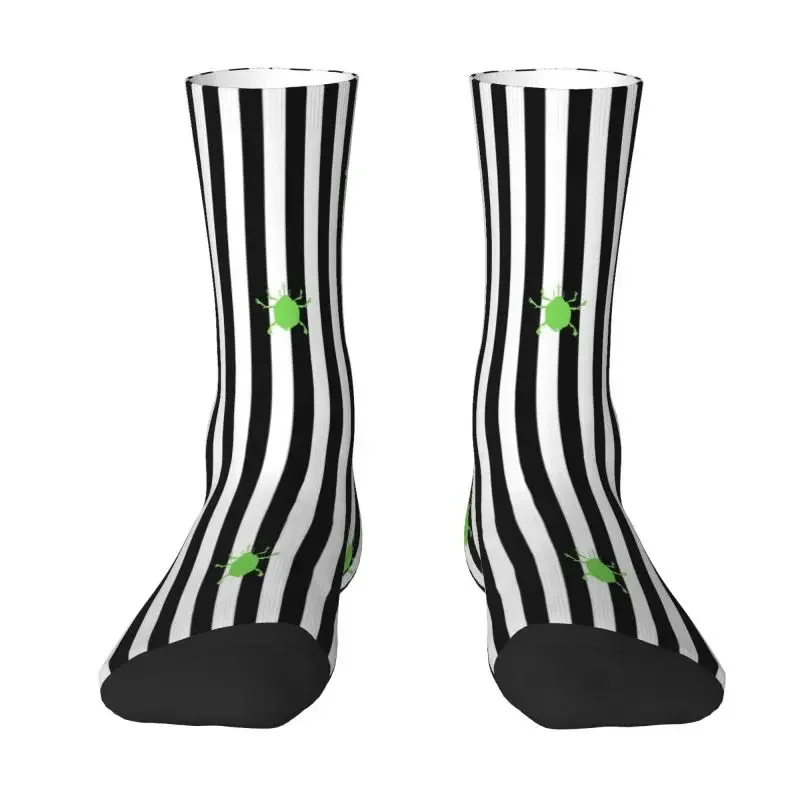 

Забавные мужские носки в полоску с рисунком от Beetlejuice, удобные теплые носки в стиле унисекс с 3D-принтом