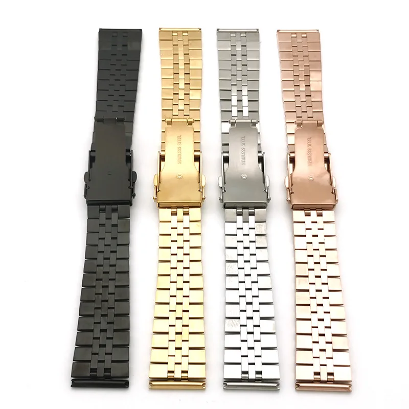 20mm 22mm Safety Buckle Stainless Steel Jubilee Solid Oyster Diving Watch Strap Fit For Water Ghost Oyster Diving Watch