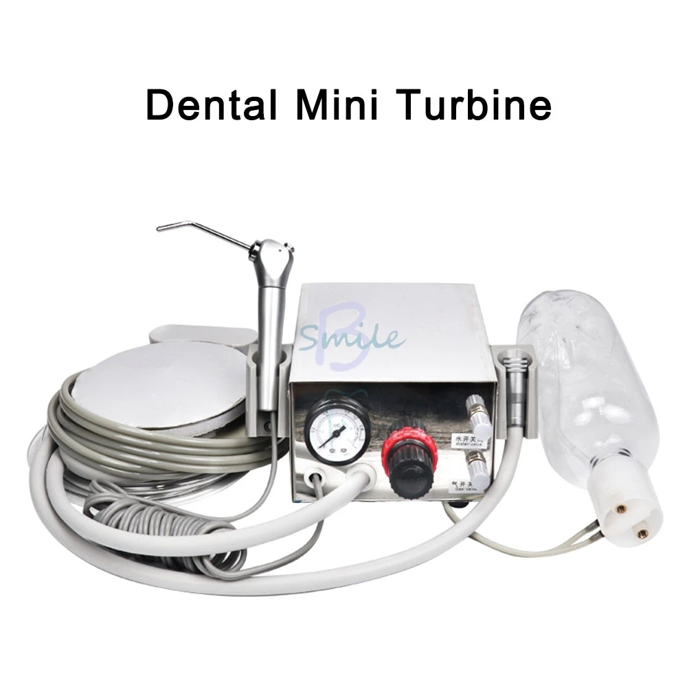 

high quality 2/4 Holes Dental Portable Turbine Unit Work with Air Compressor 3 Way Syringe Dental Equipment Stainless steel tool