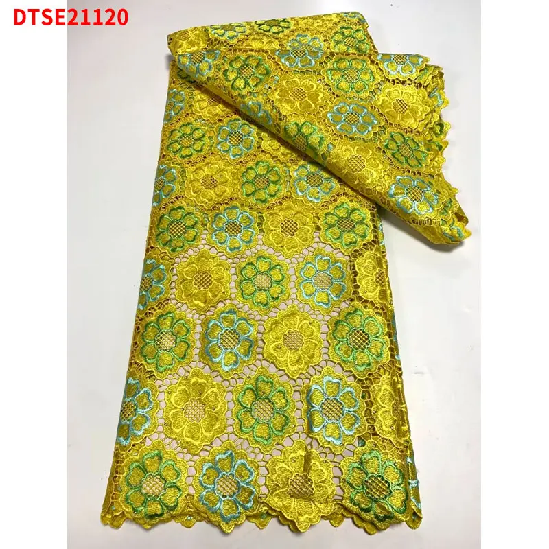 

african fabric woman lace Wax High Quality fabric layers embroidery fabrics Water Soluble Lace fabric