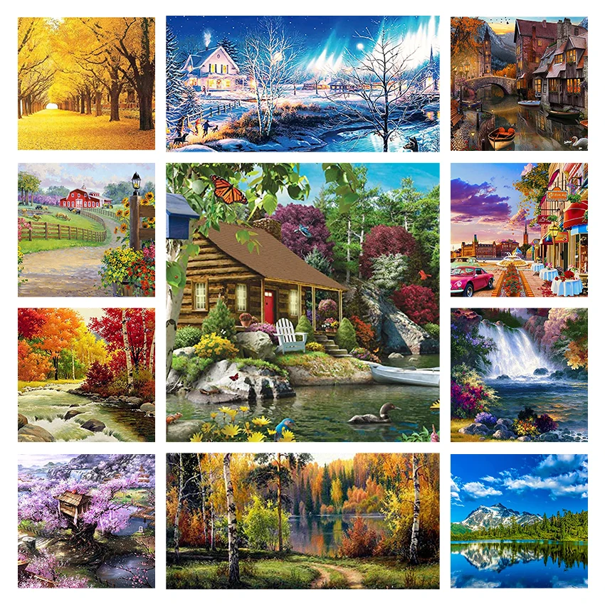 

Осенняя выпадающая 3D-головоломка Аврора лес для взрослых Деревянные игрушки головоломка