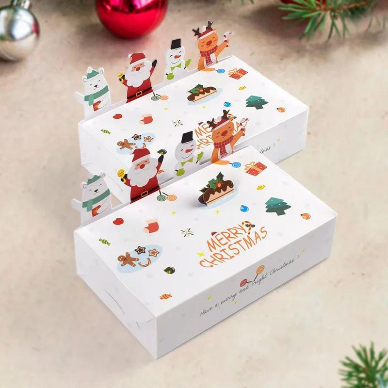 Kids Favor Cookie Box 2024 Christmas Party Decoration Xmas Navidad New Year