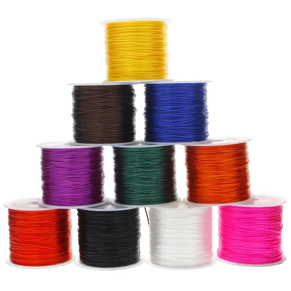 

1PC 0.8mm Strong Colorful Crystal Elastic Beading Line Cord Thread String DIY Necklace Bracelet Jewelry Making(60M)