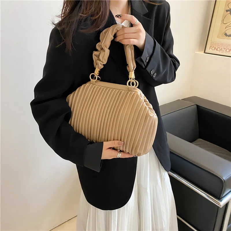 

Текстурные сумки в полоску, дизайнерская ручная сумка, искусственная кожа 2023, новые брендовые кошельки, сумки для женщин, модные большие сум...