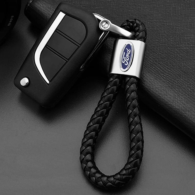 

Keyring Synthetic Leather Keychain Universal Car Interior Accessories Black Strap Kia 2 3 Rio 4 5 X Sportage 2021 Picanto Cerato