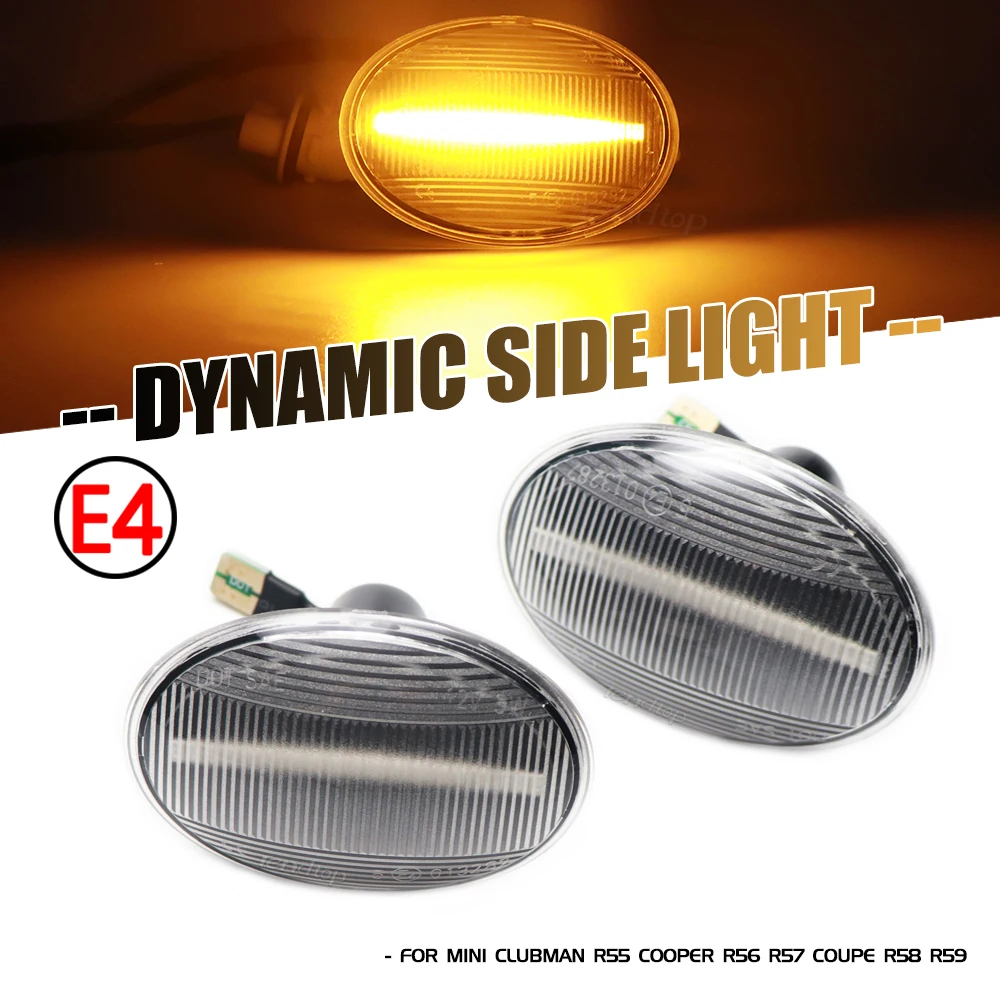 

Последовательный мигающий светодиодный поворотный сигнал, боковой габаритный фонарь для BMW MINI Cooper R55 R56 R57 R58 R59 2007-2013