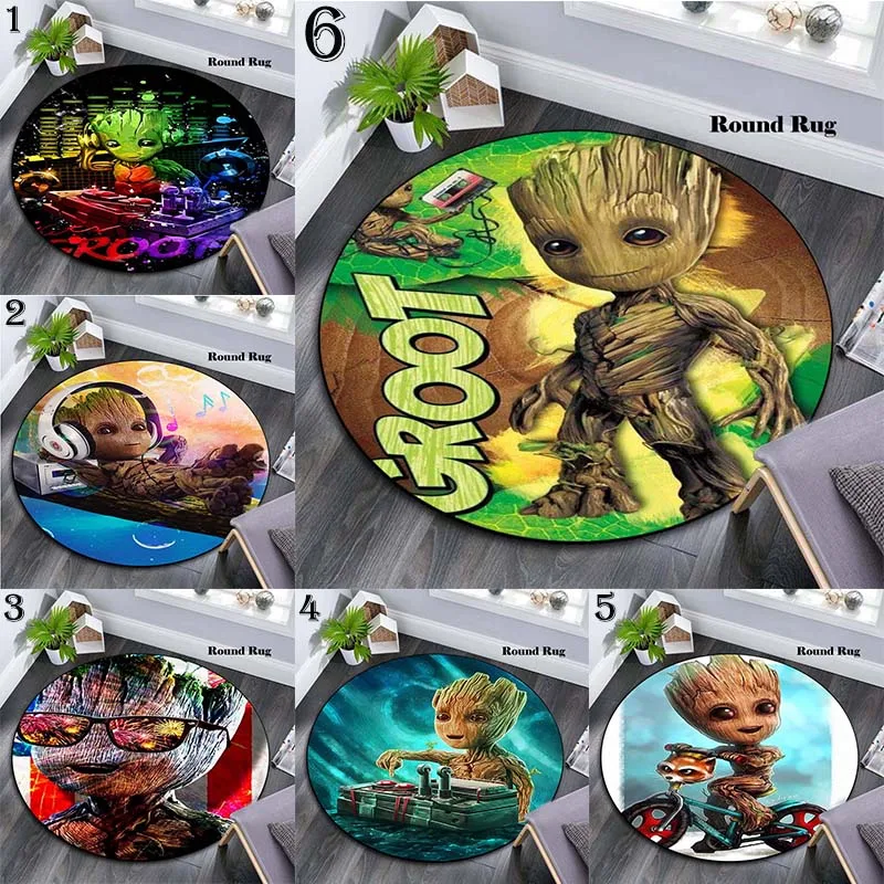 

Groot Carpet round carpets, decorative carpets for living room and bedroom, non-slip carpet floor mats anime floor mat