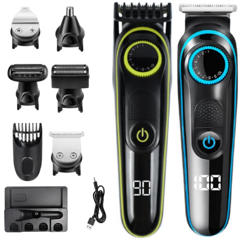 6 in 1 Shaver Professional Trimmer For Men Hair Usb Rechargeable Carbon Steel Cordless Hair Clipper New 2022 Styling Kit enlarge