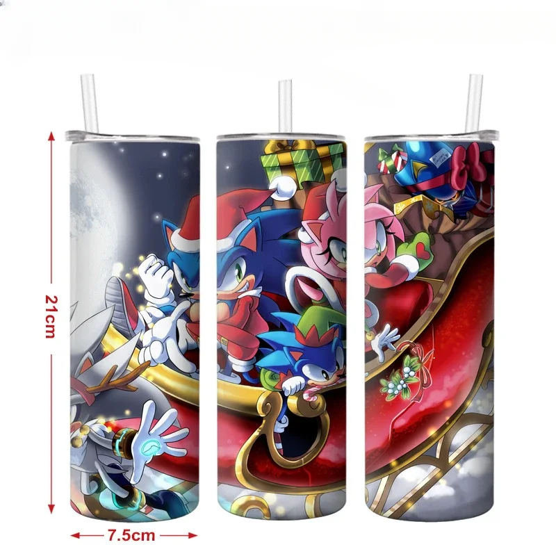 

Sonic Peripheral Stainless Steel Thermos Cup Water Cup Two-dimensional Cartoon Anime Outdoor Kettle Tea Cup