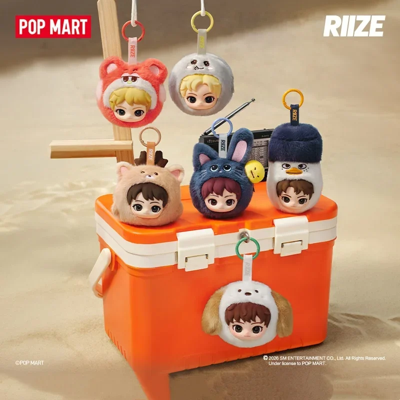 Фото POPMART Riize Fluffy Club Series Мини-сумочка-брелок, сюрприз-бокс, оригинальные игрушки, кукла, милая аниме-фигурка, украшения, подарок №5