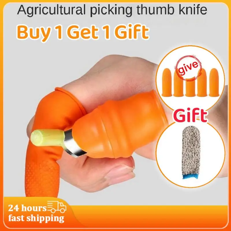 

Finger Protector Silicone Thumb Knife Protector Gears Cutting Vegetable Harvesting Knife Pinching Plant Blade Scissors Gloves