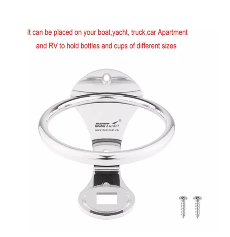 Stainless Steel 316 Cup Drink Holder Can Bottle Holder Stand Mount Support Auto Car Marine Boat Truck RV Fishing Box Accessories