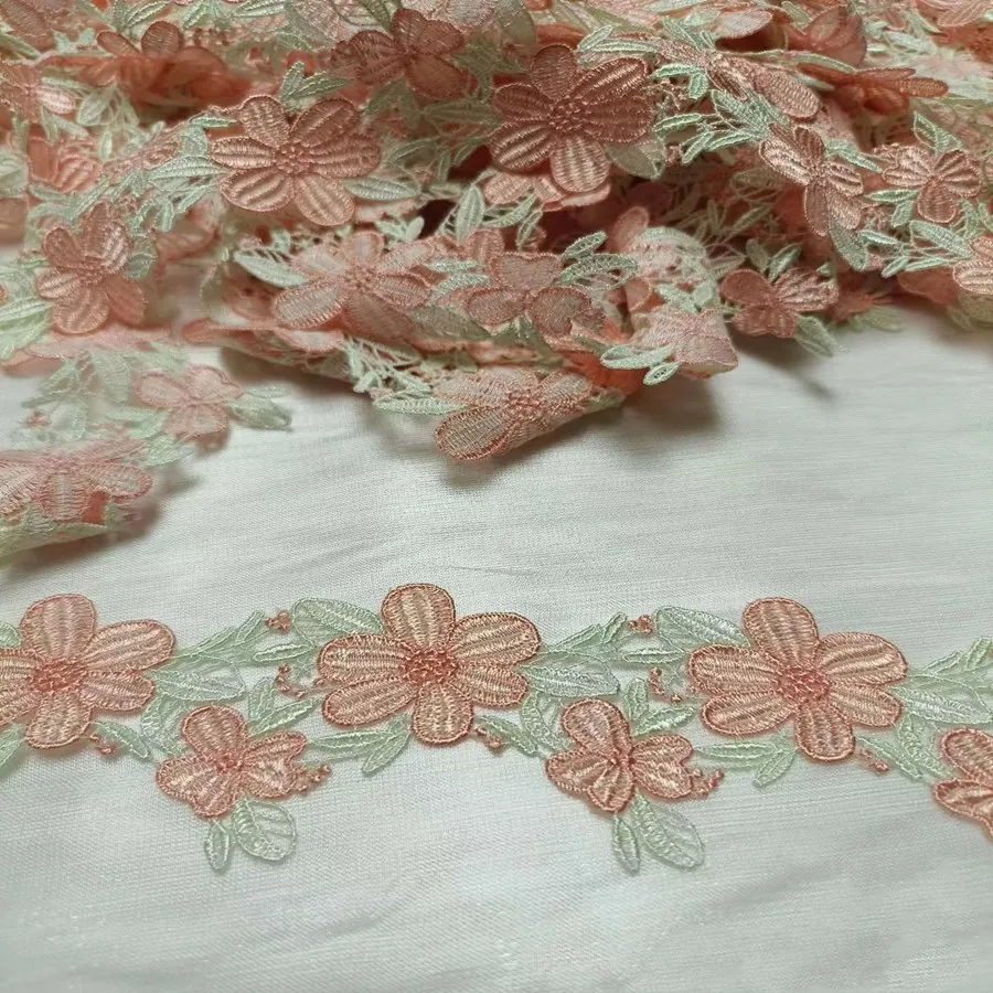 

15Yards 4cm Width Fluorescent Pink Hollow Flower Venise Diy Venice Lace Clothing Accessories Of Various Garment,Bra.Skirt