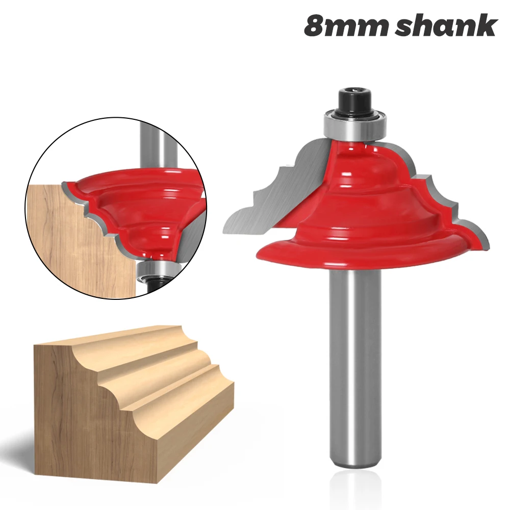 

Table Edge Router Bit - French Baroque 8" Shank Line knife Woodworking cutter Tenon Cutter for Woodworking Tools