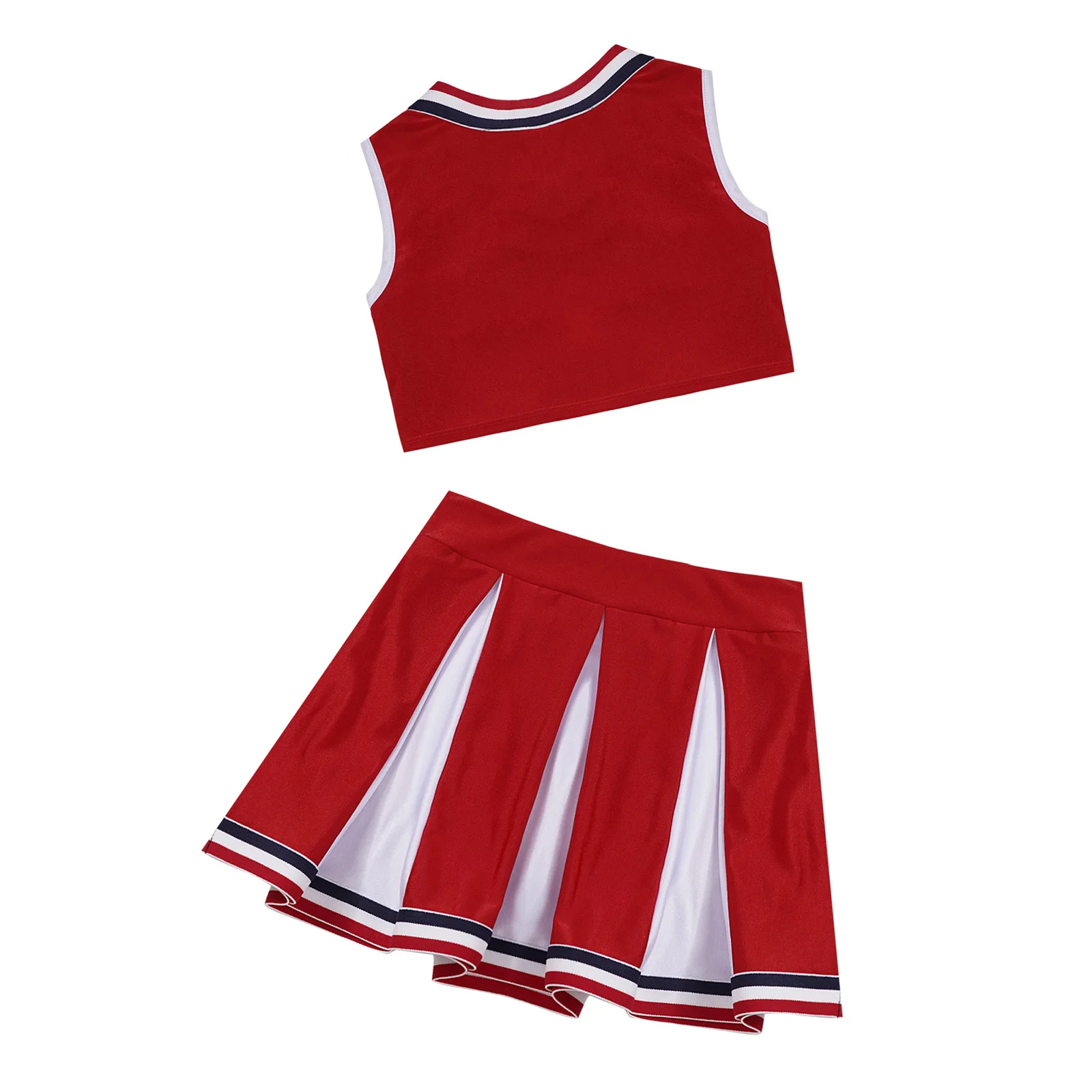 Косплей-костюм для девочек комплект из кроп-топа и плиссированной юбки школы