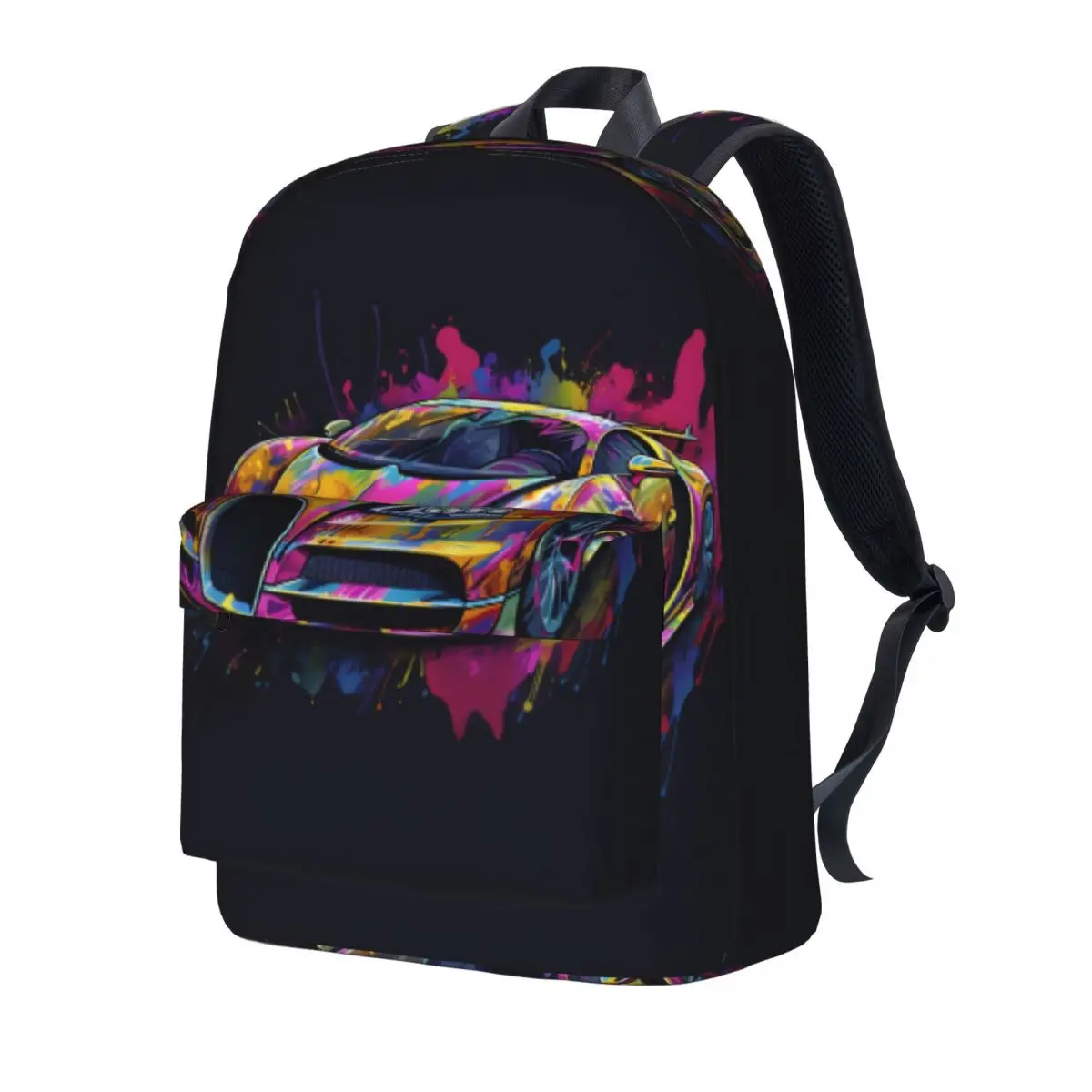 

Super Sports Car Backpack Psychadelic Grafitti Stylish Backpacks Teen Trekking Big High School Bags Colorful Rucksack