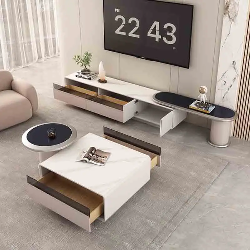 

Design Removable Coffee Tables Entrance Minimalist Modern Square Side Table White Regale Stolik Kawowy Living Room Furnitures