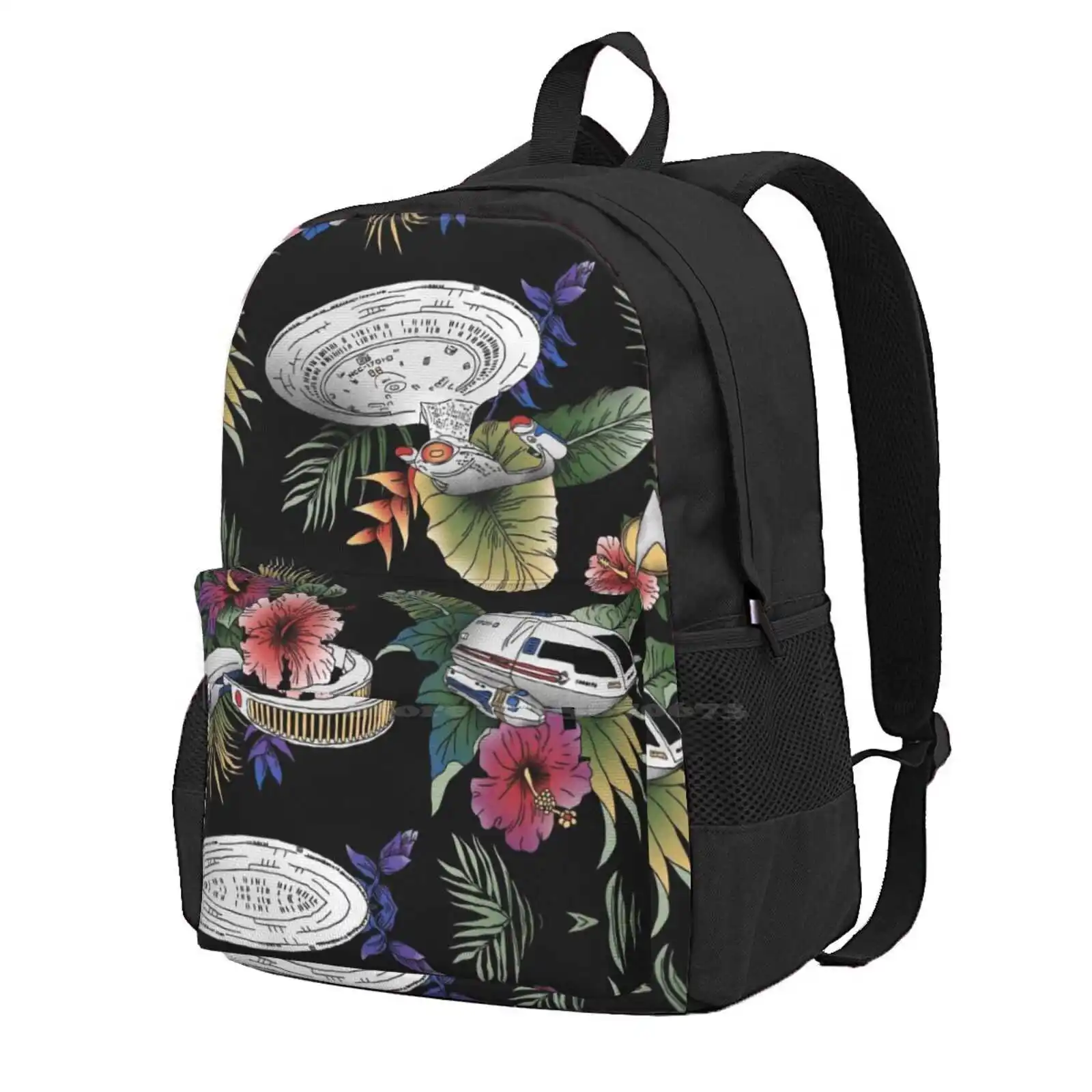 

The Next Germination School Bag Big Capacity Backpack Laptop 15 Inch Floral Pattern Scifi Space Tv 90S
