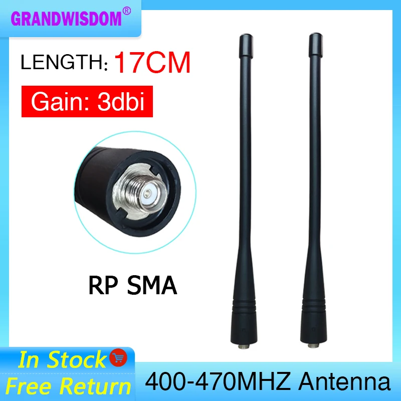 

Grandwisdom 1p 2p Walkie Talkie Antenna UHF 400-470MHZ pbx sma female antena Handheld Radio Antene compatible IOT Kenwood