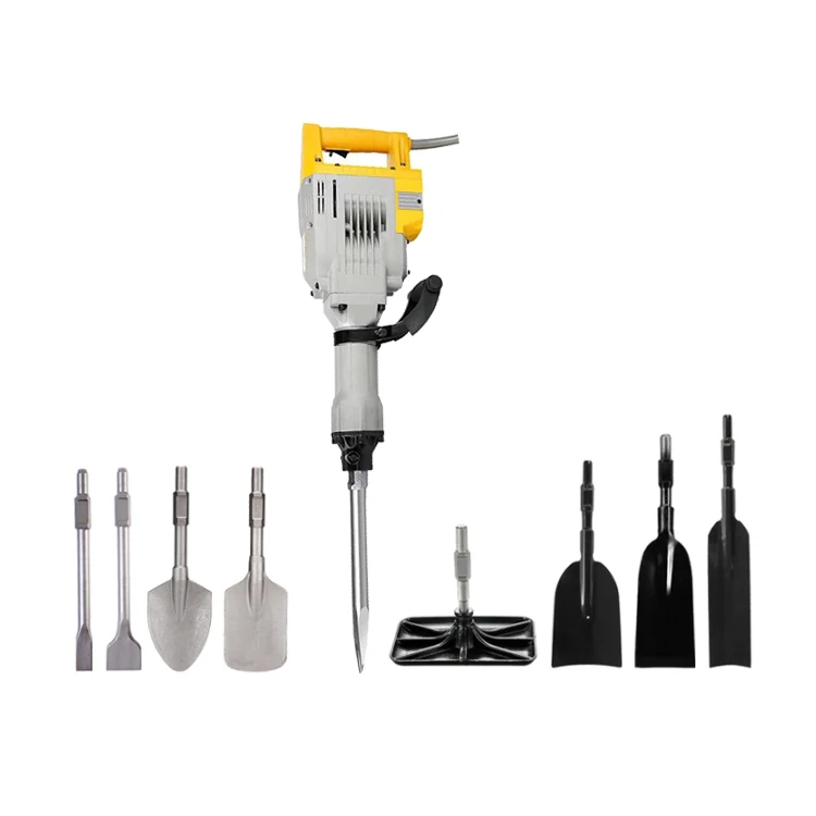 

1500/3000 W Multi-functional 95 A Portable Demolition Electric Jack Hammer with Three Chisels Two Ditching Shovels Three Spade