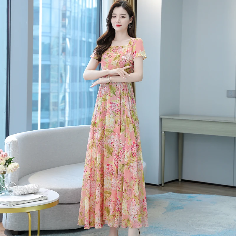 2022 Summer Boho Beach Maxi Dress Women 