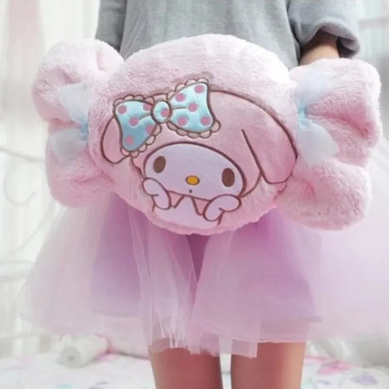 

My Melody Sanrio Kawayi мультяшная маленькая двойная звезда грелка для рук плюшевая кукла мягкая милая розовая грелка для рук Подушка декор комнаты