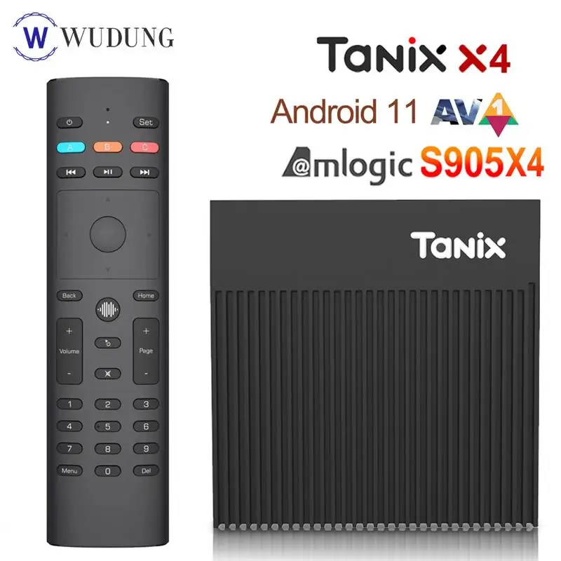 

ТВ-приставка Tanix X4, Android 11,0, Amlogic S905X4 AV1, 4 + 32/64 ГБ, 2,4 ГГц
