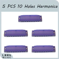 5 pieces 10 hole harmonica mouth organ puzzle instrument early education use