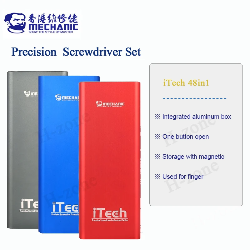 Набор прецизионных отверток MECHANIC iTech 48 в 1, инструменты для демонтажа и технического обслуживания для ремонта Iphone, Ipad, планшетов и камер