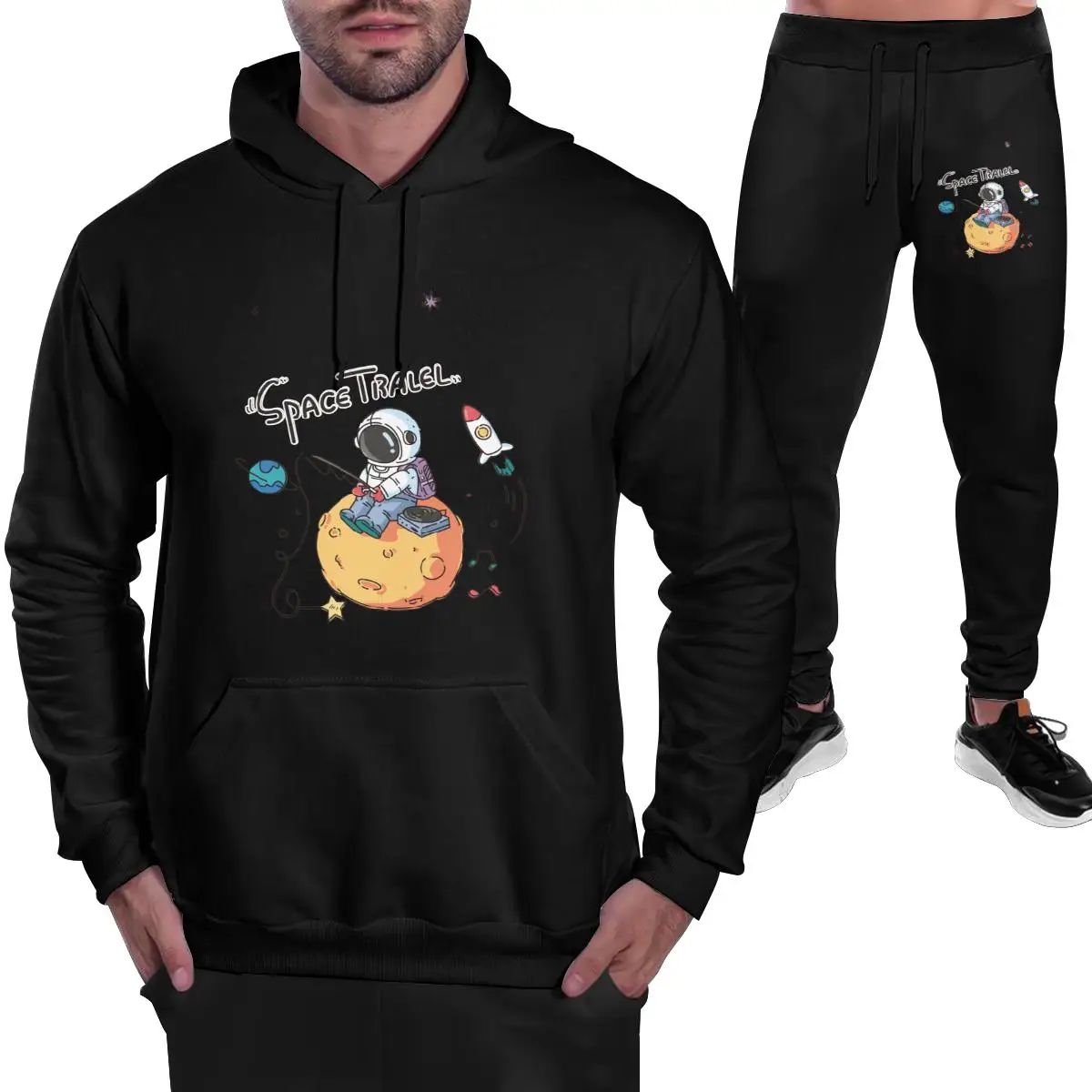 

Свитшот nasaing Мужской флисовый, свободная толстовка с капюшоном, с изображением астронавта, модная рубашка, худи в стиле Харадзюку, 3XL