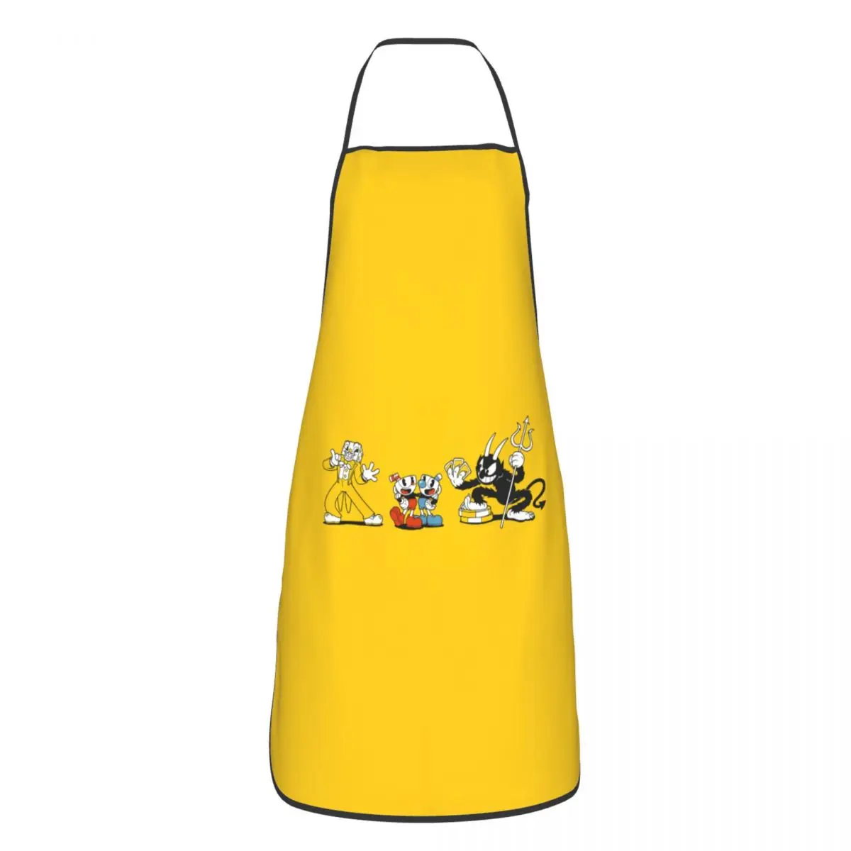 

Cuphead Cuisine Grill Baking Aprons Adjustable Pinafore for Chef Barista Florist Artisan