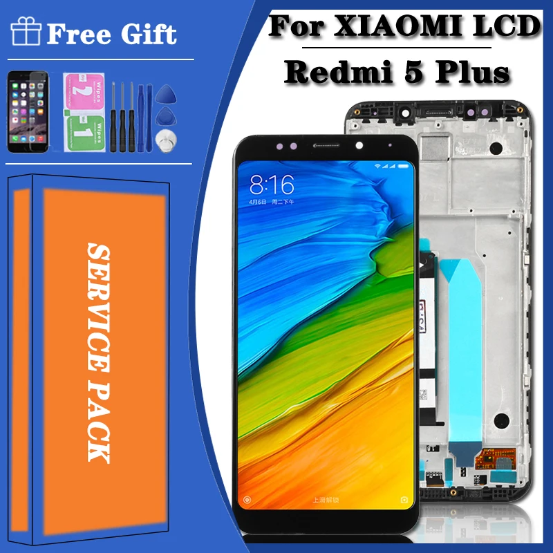 5 99 &quotОригинальный ЖК-дисплей для Xiaomi Redmi Plus с рамкой экран дигитайзером замена