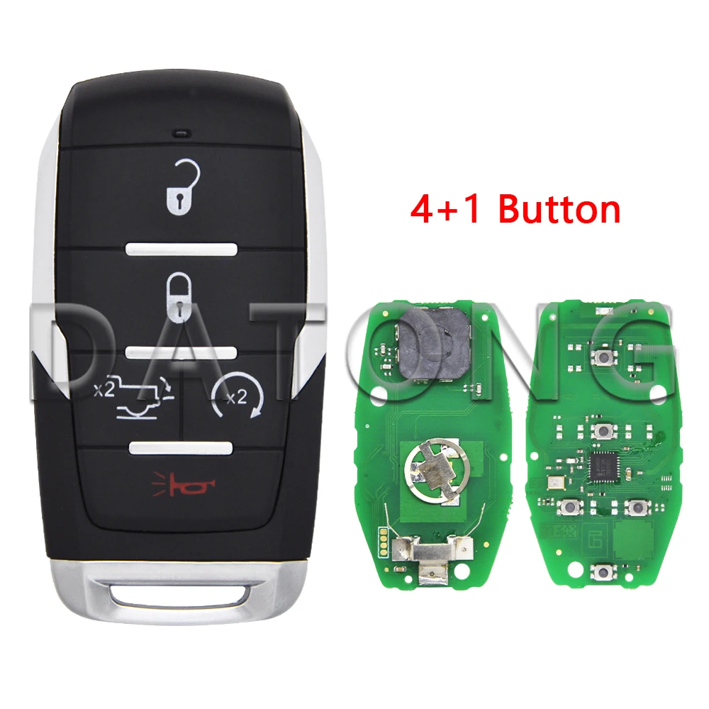 Автомобильный пульт дистанционного управления Datong World для Dodge RAM 1500 Pickup 2019 + 4A оригинальный PCF7939M 433 МГц Стандартная карта