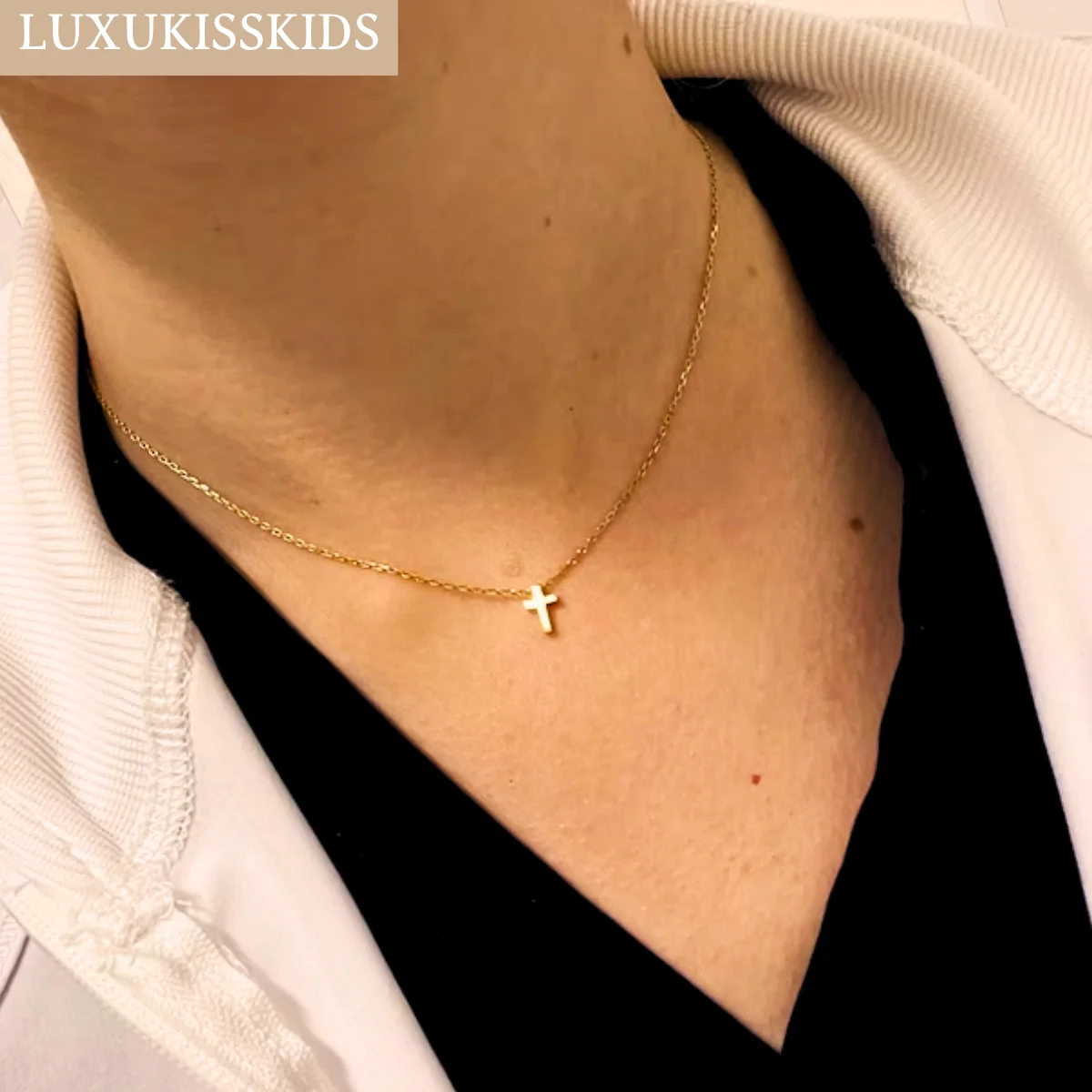 LUXUKISSKIDS луна звезда стальное ожерелье изящный маленький кулон в форме сердца