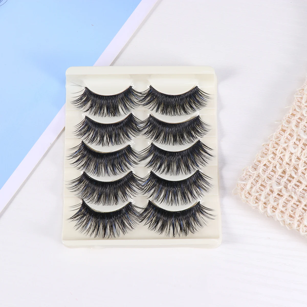 

5 Pairs Magnetic False Eyelashes Reusable Fake Eye Lashes Dense Thick Eyelashes 3d Flexible False Lashes