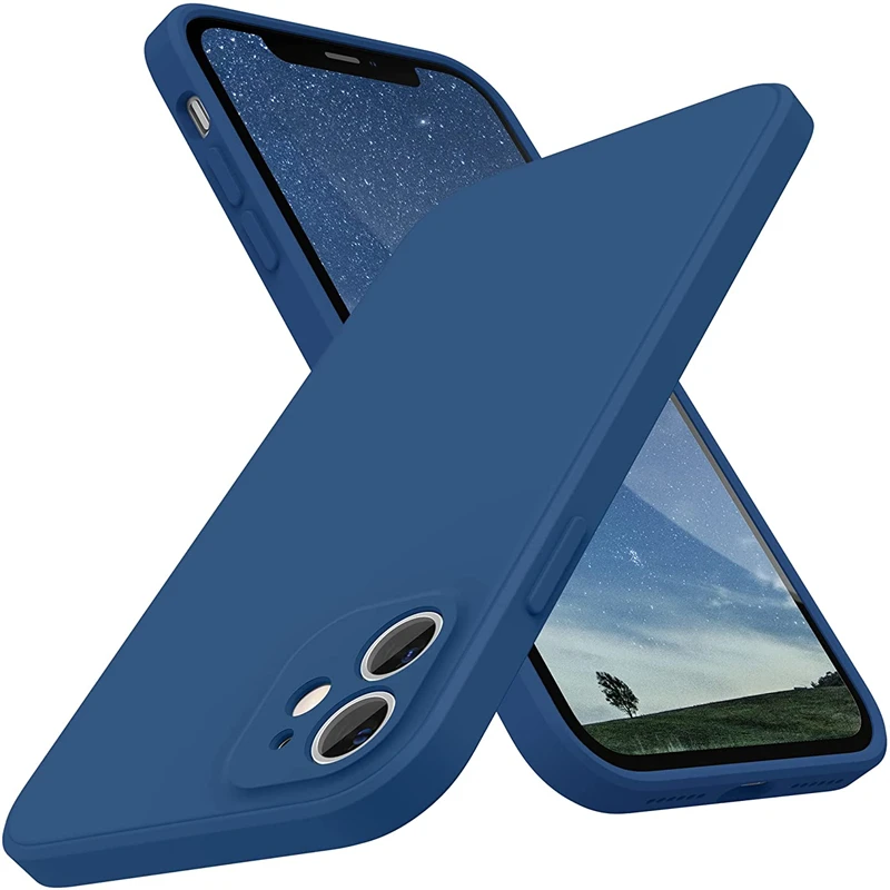 

Square Thin Soft Phone Case For iPhone 13 12 11 Pro Max 12 Mini Cover For iPhone X XR XS Max 6 6S 7 8 Plus Liquid Silicone Cases