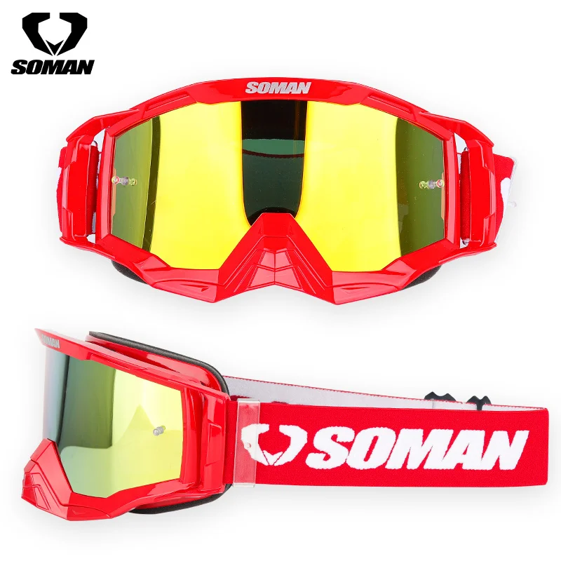 

SOMAN Off-road Helmet Goggles Motocross Goggles Downhill Moto Glasses Dustproof Cross Bike Off Road Motorcycle Gafas Helmet SM20