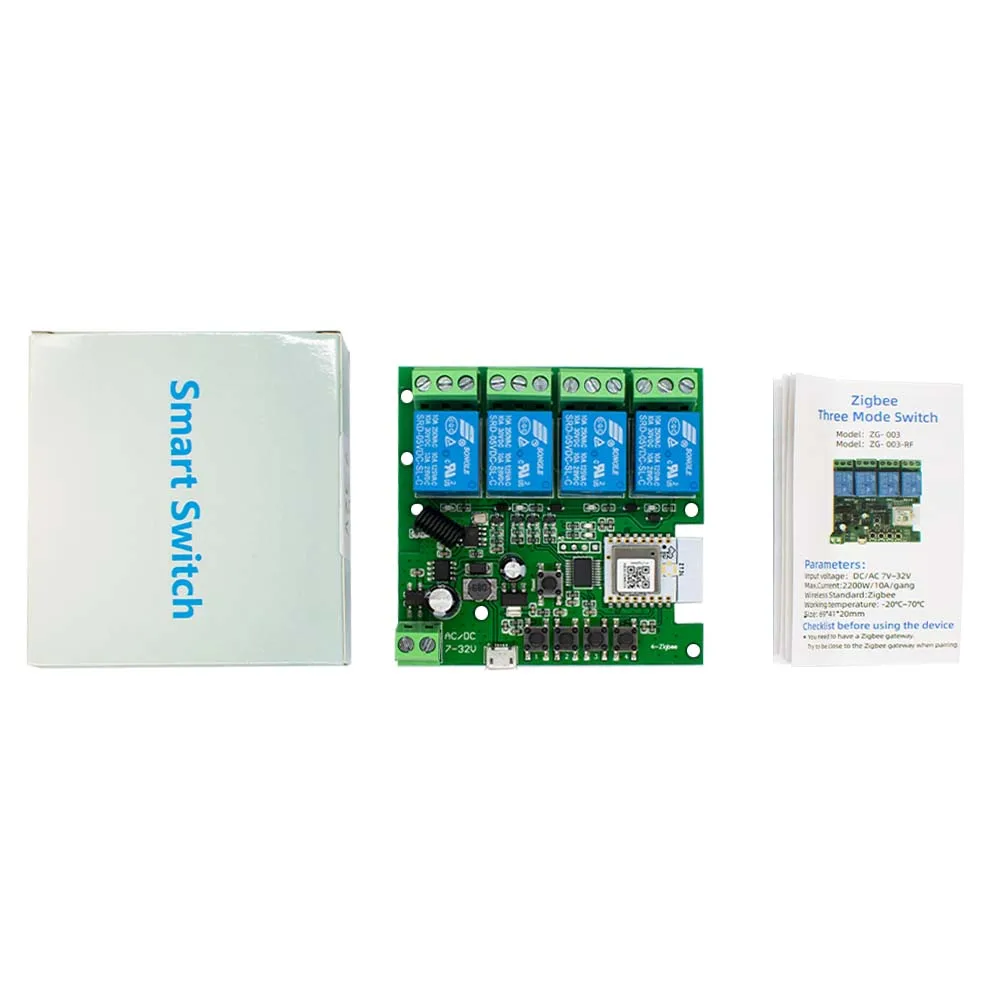 Умный реле переключатель переменного / постоянного тока Zigbee Tuya WIFI