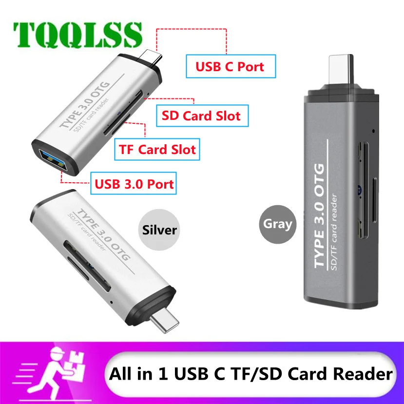 

Кардридер USB 3,1, USB 3,0, USB C на SD, Micro SD/TF