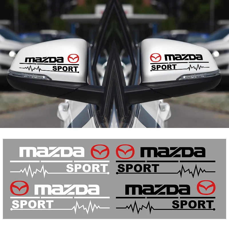 

2PCS Car Styling Rearview Mirror Decoration Sticker Body Decal For Mazda 3 CX5 6 BK GH 2 CX3 CX30 MX5 5 CX7 CX9 RX8 MX3 MS MP