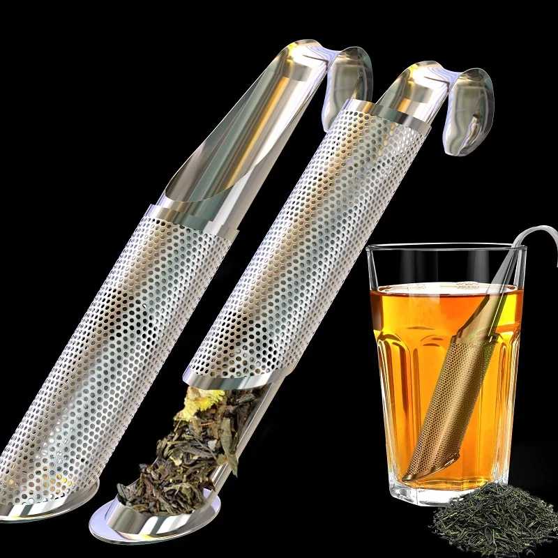 

Kitchen Accessories Tea Diffuser Strainer Stainless Steel Infuser Pipe Design Touch Feel Holder Tools Tea Spoon Infuser Filter