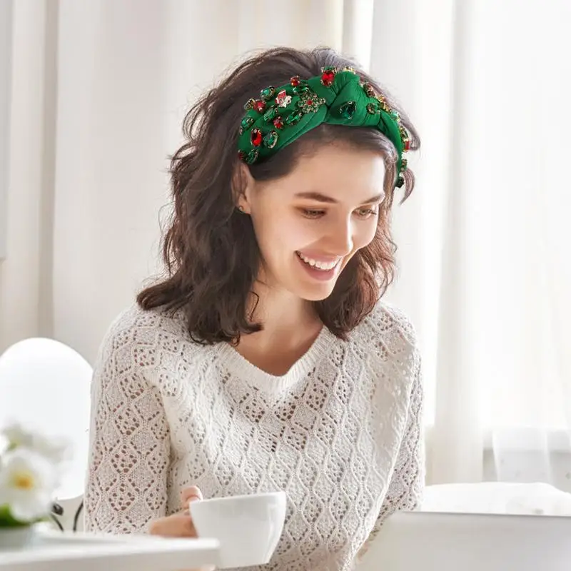 Рождественские завязанные повязки на голову рождественские головные уборы из