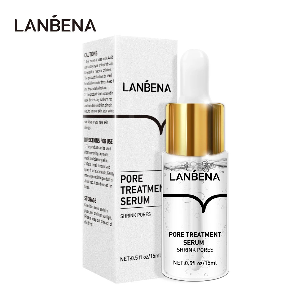 LANBENA Face Care Pore Shrinking Serum Essence Pores Treatment Relieve Dryness Oil-Control Firming Moisturizing Skin Care 15ml