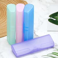 fashion portable color translucent myopia reading glasses box eyewear accessories candy color plastic spectacles storage box