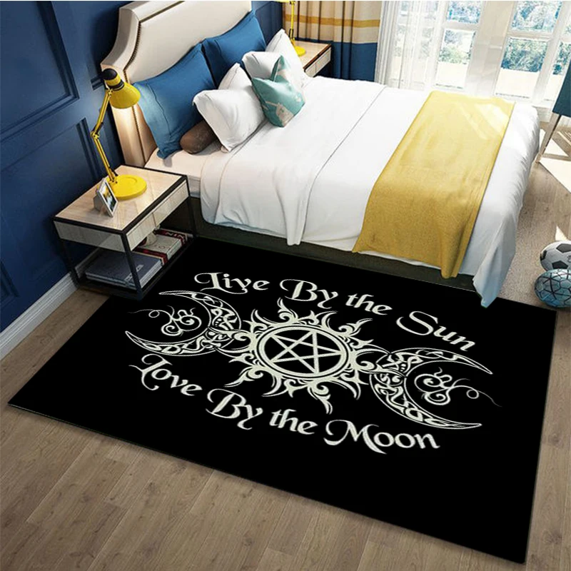 

Five star crescent 3D printed carpet,living room and bedroom decorative carpet,kitchen and bathroom anti-skid floor mat,door mat