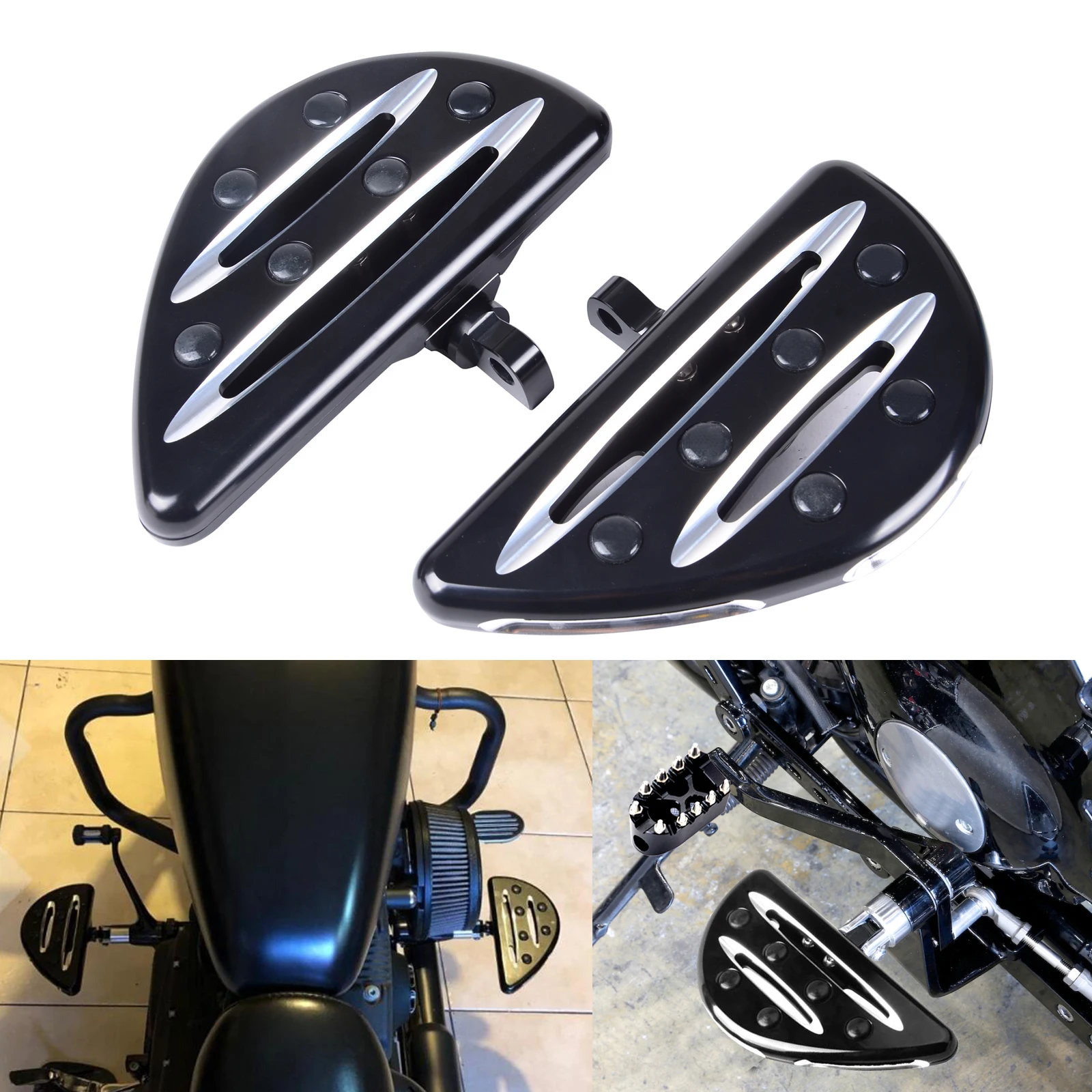 

Motorcycle Driver Front Floorboard Passenger Rear Footpeg Footrest Pedal For Harley Touring Softail Dyna Sportster Accessory